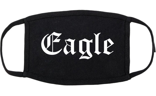 Eagle Colorado CO Old English Cotton Face Mask Black
