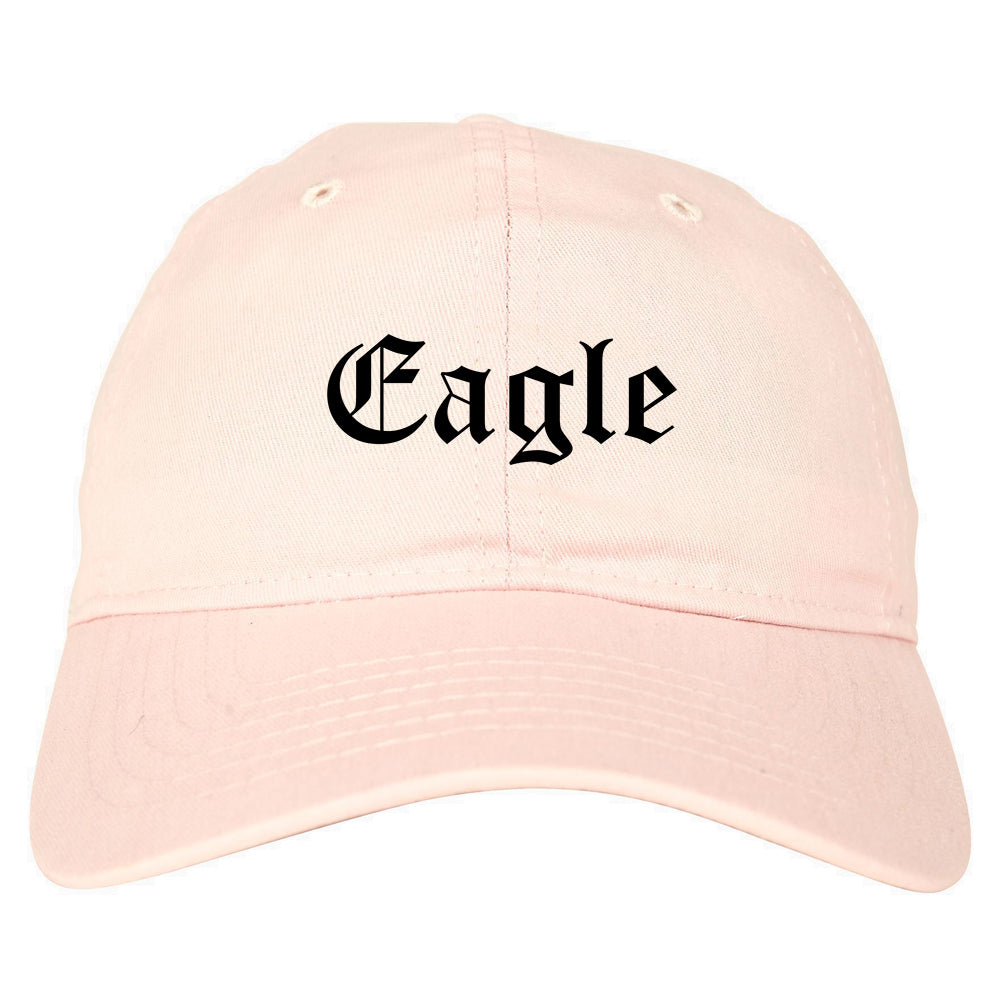 Eagle Colorado CO Old English Mens Dad Hat Baseball Cap Pink
