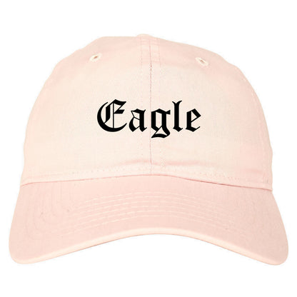 Eagle Colorado CO Old English Mens Dad Hat Baseball Cap Pink