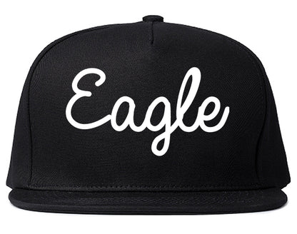 Eagle Colorado CO Script Mens Snapback Hat Black