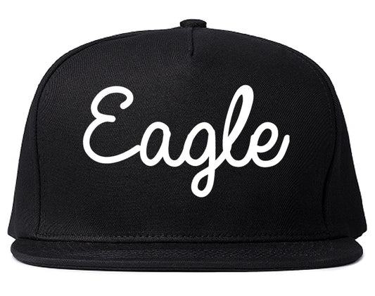 Eagle Colorado CO Script Mens Snapback Hat Black