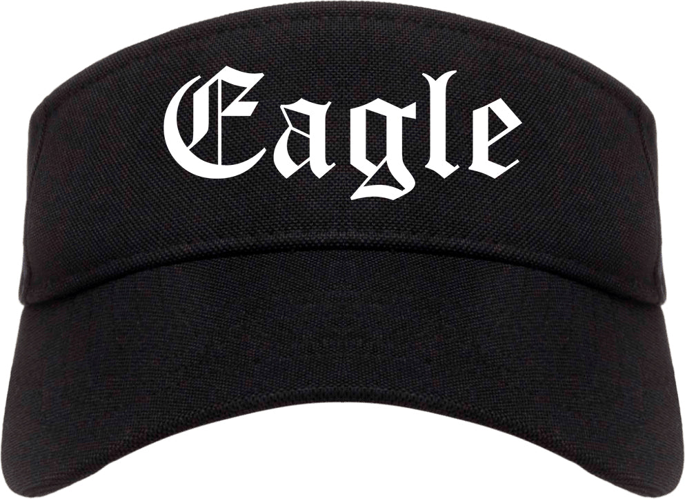 Eagle Colorado CO Old English Mens Visor Cap Hat Black