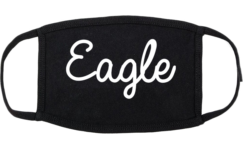 Eagle Idaho ID Script Cotton Face Mask Black