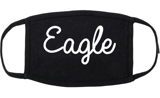 Eagle Idaho ID Script Cotton Face Mask Black