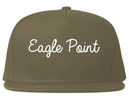 Eagle Point Oregon OR Script Mens Snapback Hat Grey