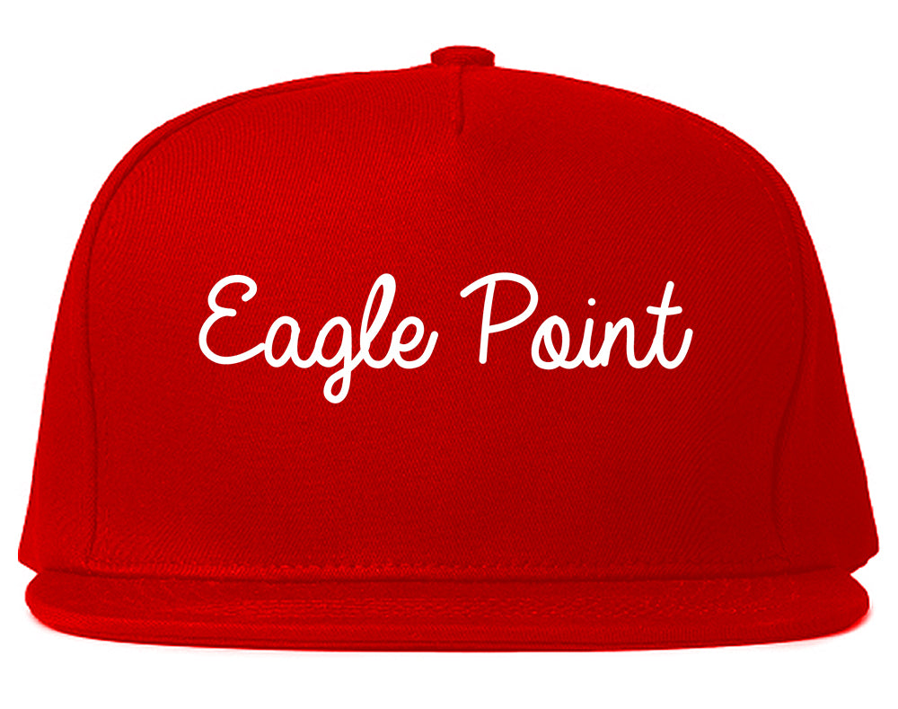 Eagle Point Oregon OR Script Mens Snapback Hat Red