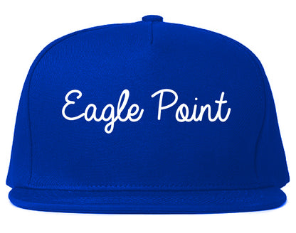 Eagle Point Oregon OR Script Mens Snapback Hat Royal Blue