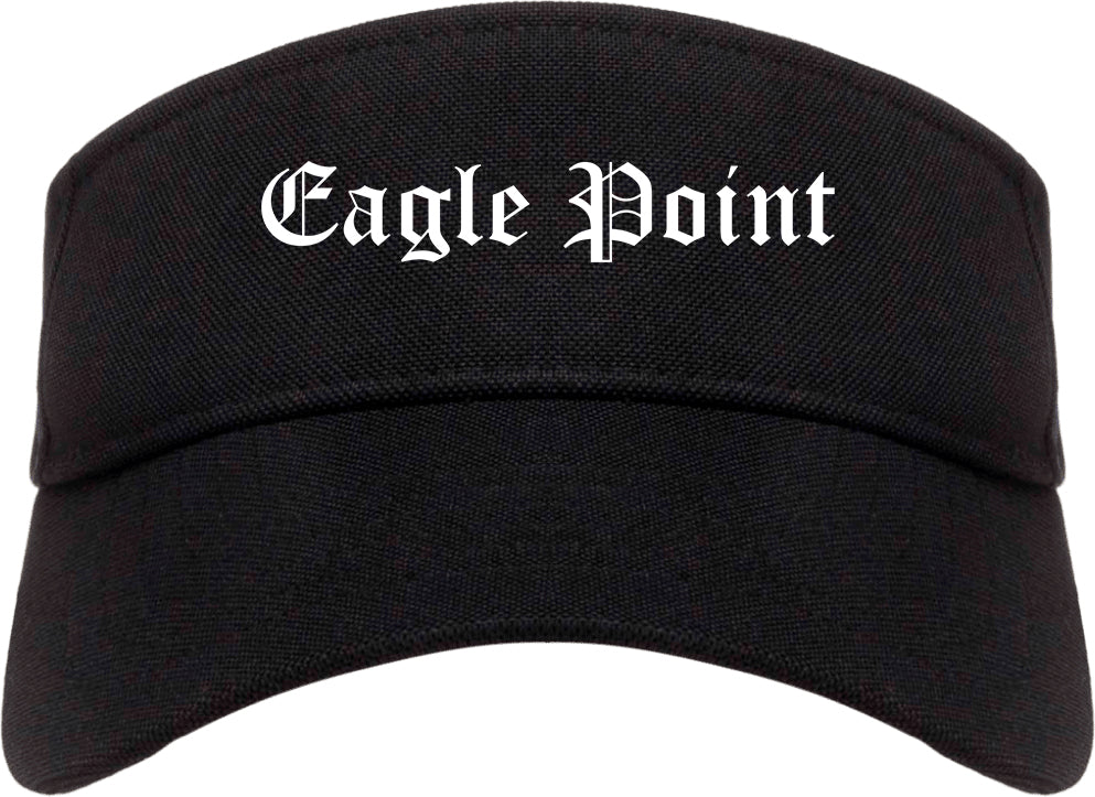 Eagle Point Oregon OR Old English Mens Visor Cap Hat Black