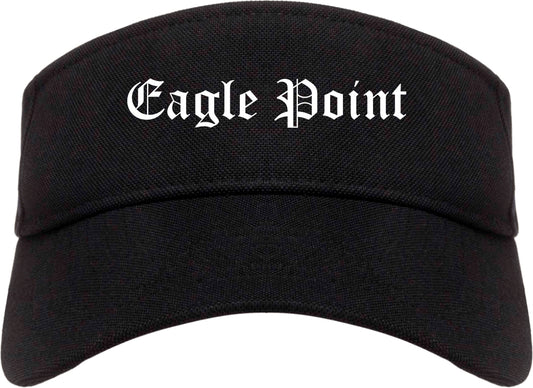 Eagle Point Oregon OR Old English Mens Visor Cap Hat Black