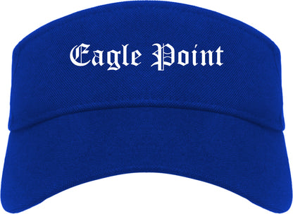 Eagle Point Oregon OR Old English Mens Visor Cap Hat Royal Blue