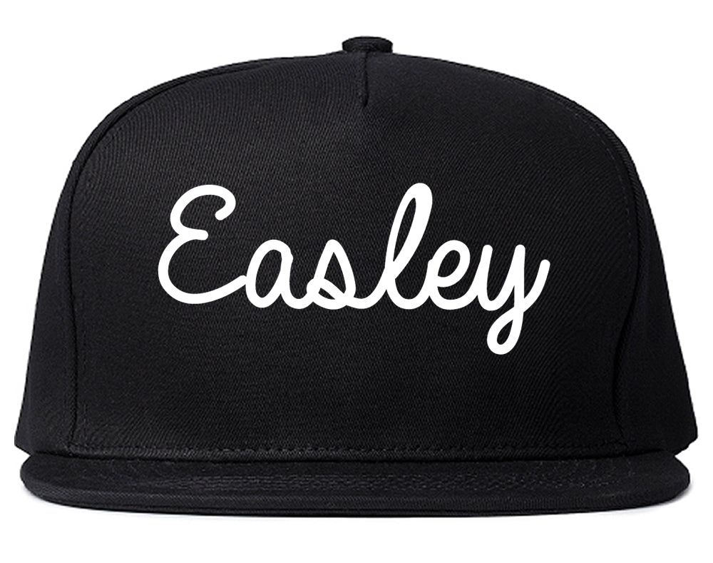 Easley South Carolina SC Script Mens Snapback Hat Black