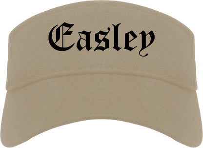 Easley South Carolina SC Old English Mens Visor Cap Hat Khaki