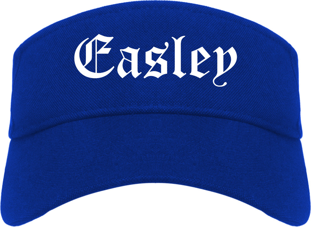 Easley South Carolina SC Old English Mens Visor Cap Hat Royal Blue