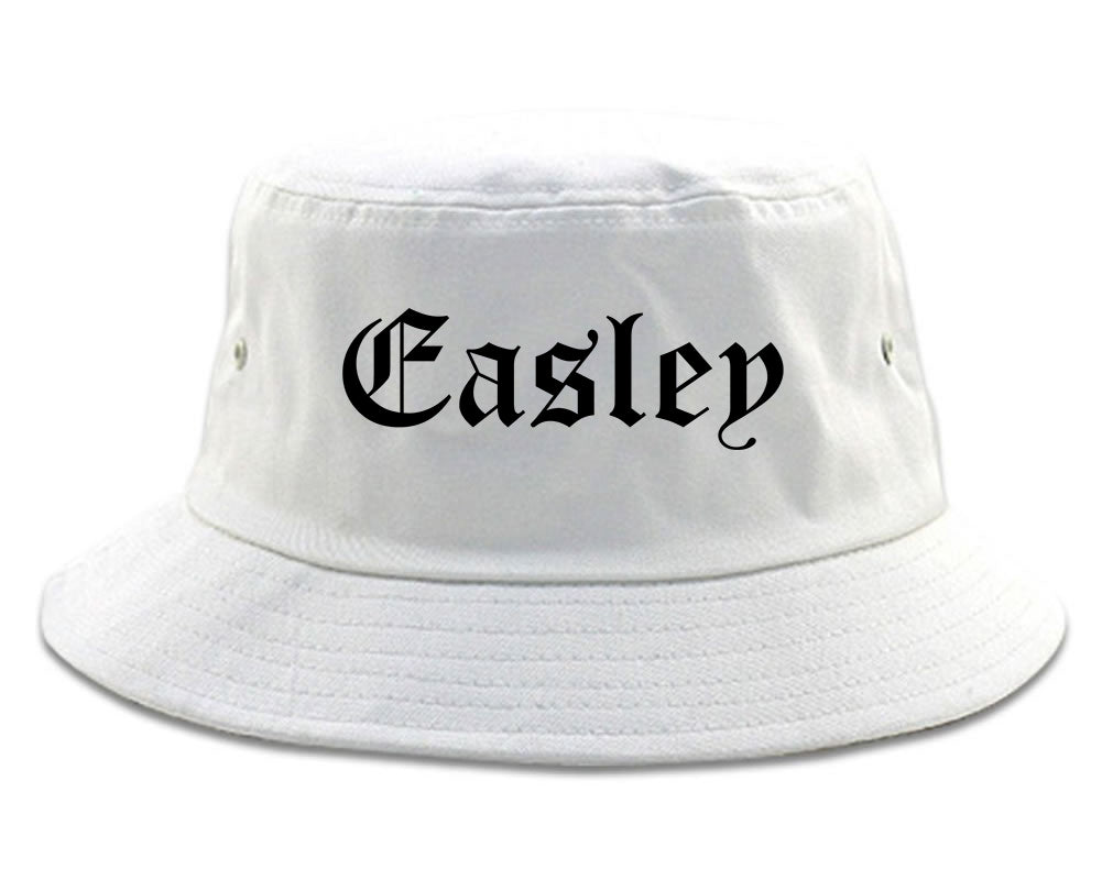 Easley South Carolina SC Old English Mens Bucket Hat White