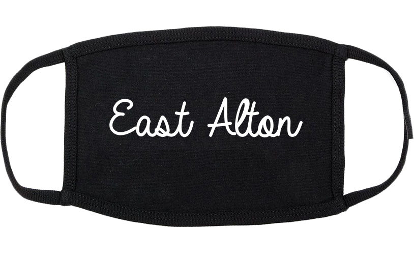 East Alton Illinois IL Script Cotton Face Mask Black