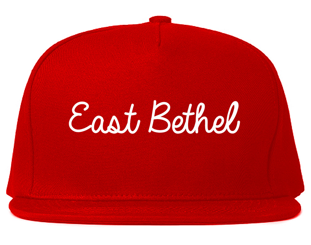 East Bethel Minnesota MN Script Mens Snapback Hat Red