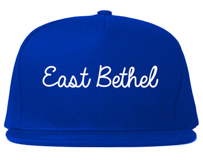 East Bethel Minnesota MN Script Mens Snapback Hat Royal Blue