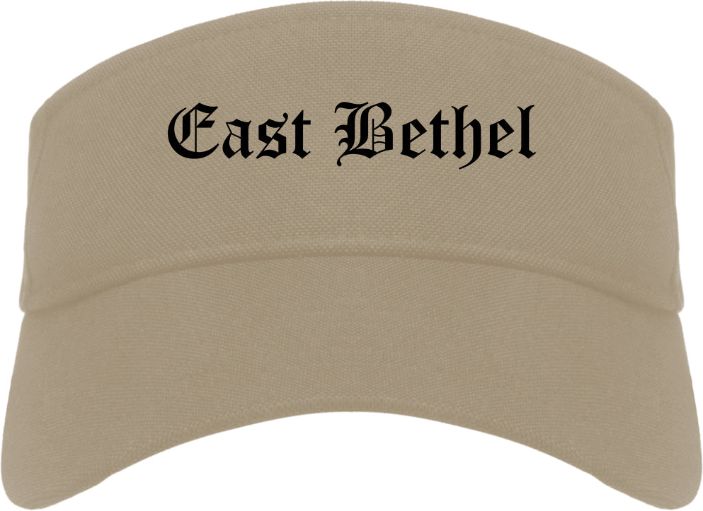 East Bethel Minnesota MN Old English Mens Visor Cap Hat Khaki