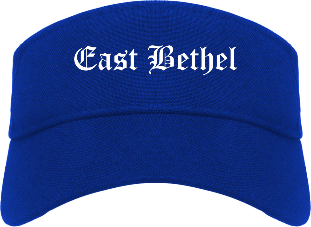 East Bethel Minnesota MN Old English Mens Visor Cap Hat Royal Blue