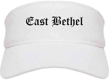 East Bethel Minnesota MN Old English Mens Visor Cap Hat White