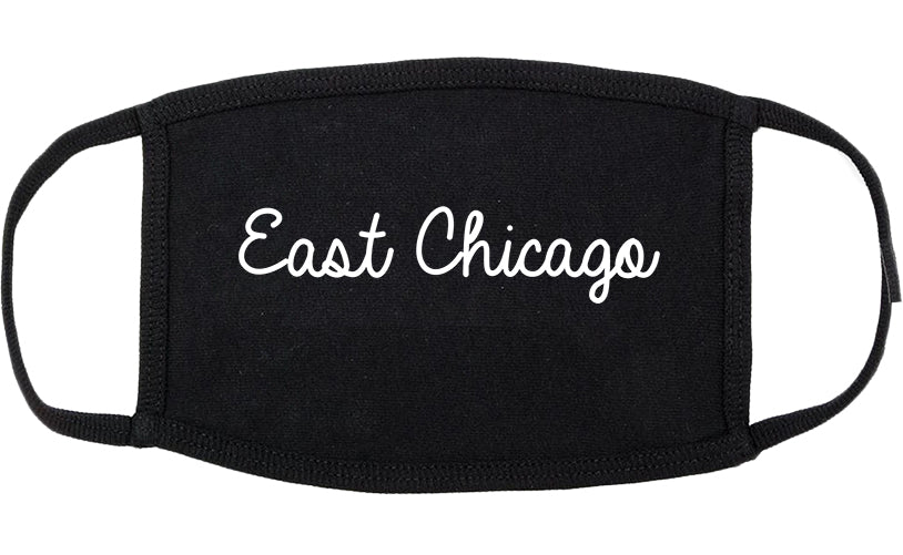 East Chicago Indiana IN Script Cotton Face Mask Black