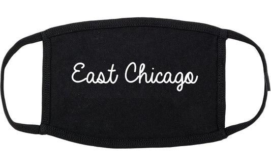 East Chicago Indiana IN Script Cotton Face Mask Black