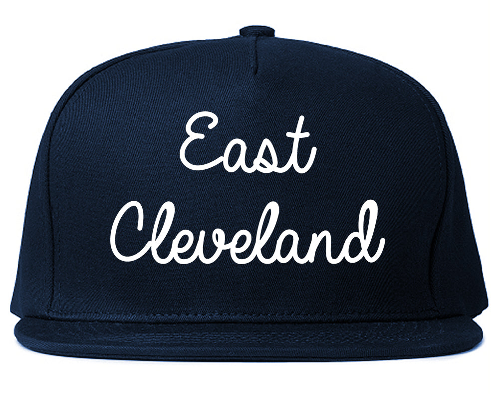 East Cleveland Ohio OH Script Mens Snapback Hat Navy Blue