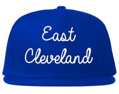 East Cleveland Ohio OH Script Mens Snapback Hat Royal Blue