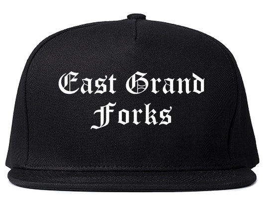 East Grand Forks Minnesota MN Old English Mens Snapback Hat Black