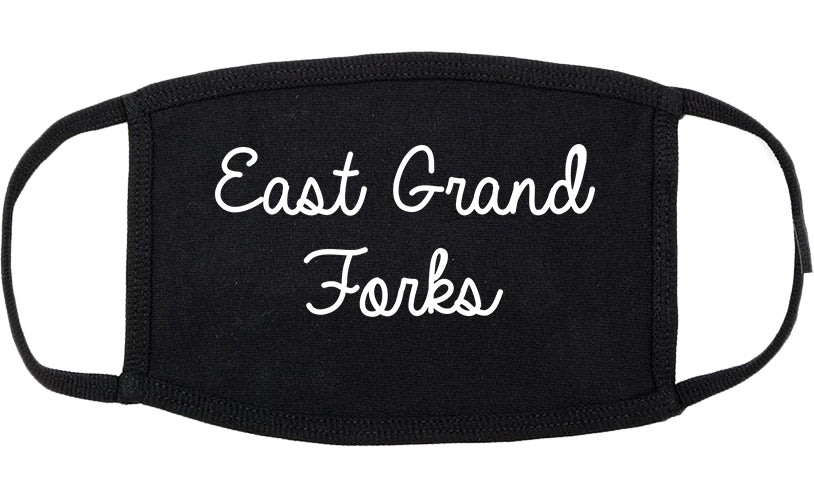 East Grand Forks Minnesota MN Script Cotton Face Mask Black