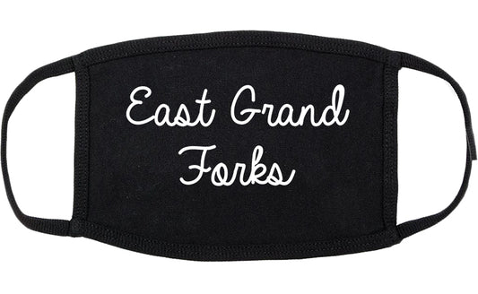 East Grand Forks Minnesota MN Script Cotton Face Mask Black