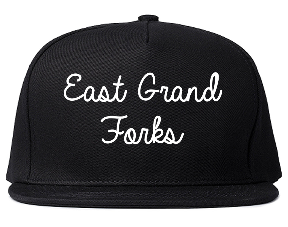East Grand Forks Minnesota MN Script Mens Snapback Hat Black