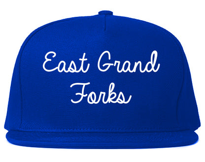 East Grand Forks Minnesota MN Script Mens Snapback Hat Royal Blue