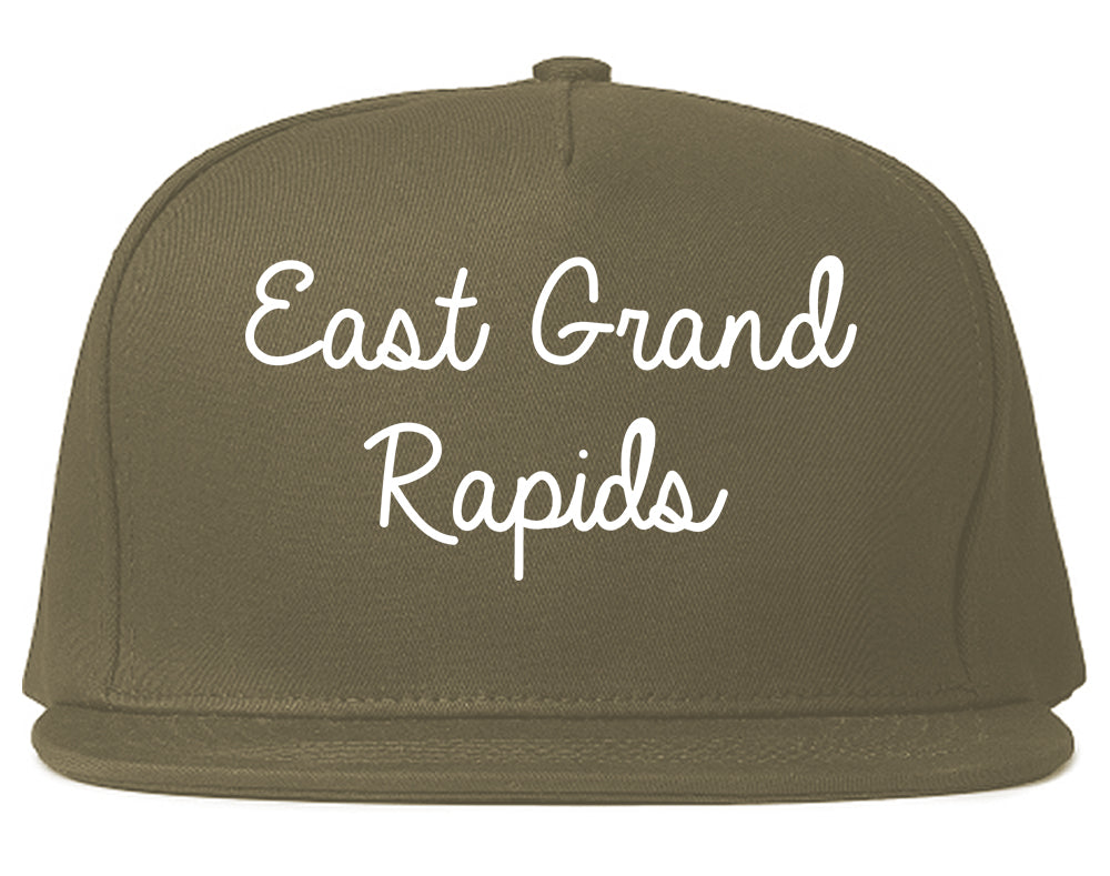 East Grand Rapids Michigan MI Script Mens Snapback Hat Grey