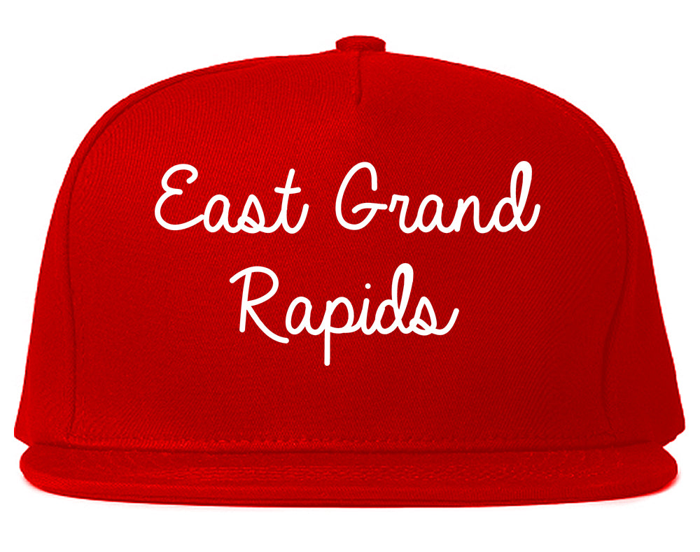 East Grand Rapids Michigan MI Script Mens Snapback Hat Red