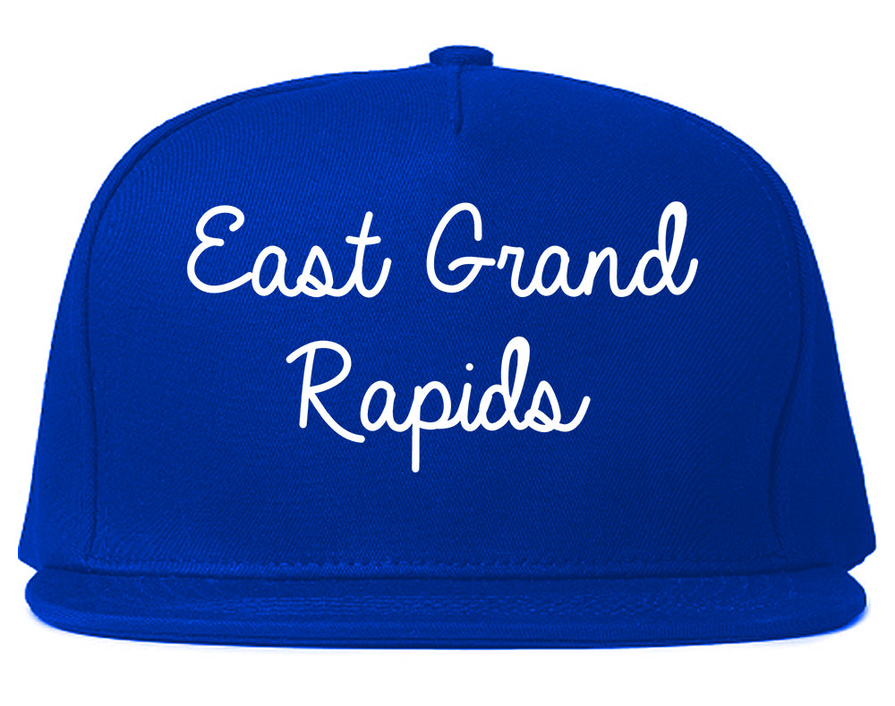 East Grand Rapids Michigan MI Script Mens Snapback Hat Royal Blue