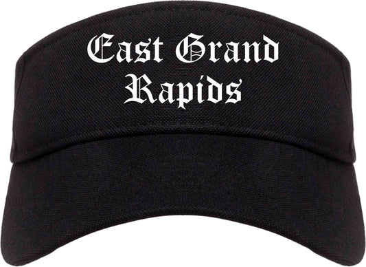 East Grand Rapids Michigan MI Old English Mens Visor Cap Hat Black