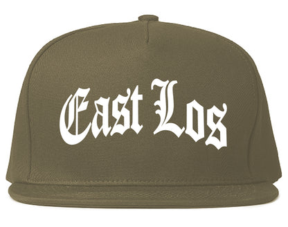 East Los Old Enlgish ARCH Los Angeles California Mens Snapback Hat Grey