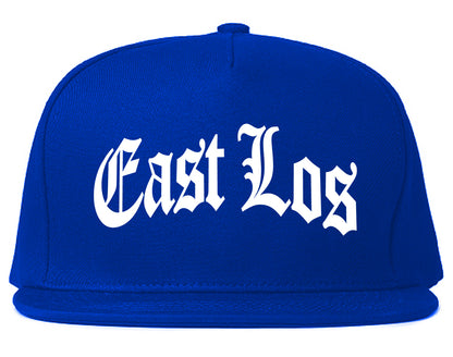 East Los Old Enlgish ARCH Los Angeles California Mens Snapback Hat Royal Blue