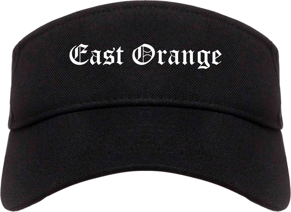 East Orange New Jersey NJ Old English Mens Visor Cap Hat Black