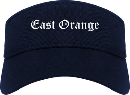 East Orange New Jersey NJ Old English Mens Visor Cap Hat Navy Blue