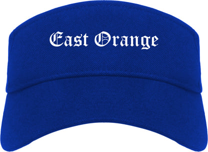 East Orange New Jersey NJ Old English Mens Visor Cap Hat Royal Blue