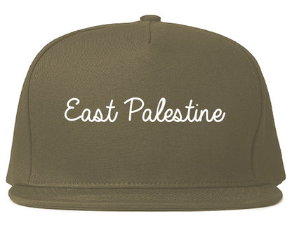 East Palestine Ohio OH Script Mens Snapback Hat Grey