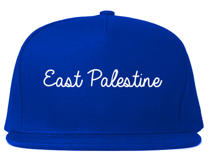 East Palestine Ohio OH Script Mens Snapback Hat Royal Blue