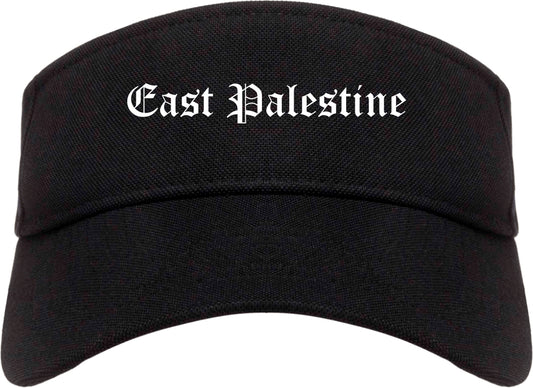 East Palestine Ohio OH Old English Mens Visor Cap Hat Black