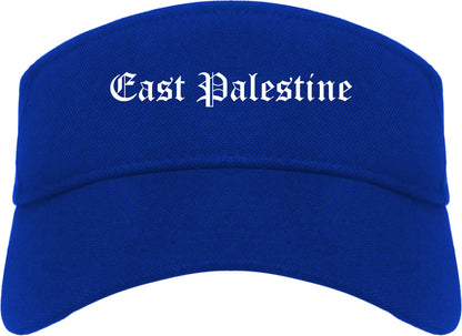 East Palestine Ohio OH Old English Mens Visor Cap Hat Royal Blue