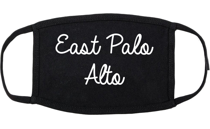 East Palo Alto California CA Script Cotton Face Mask Black