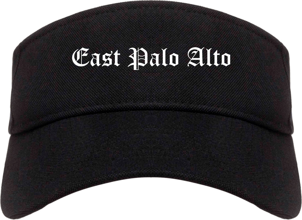East Palo Alto California CA Old English Mens Visor Cap Hat Black