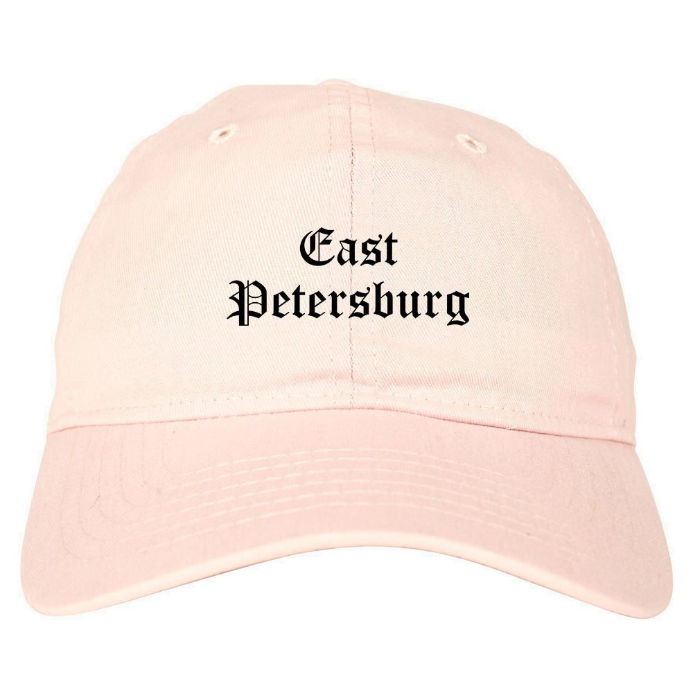 East Petersburg Pennsylvania PA Old English Mens Dad Hat Baseball Cap Pink