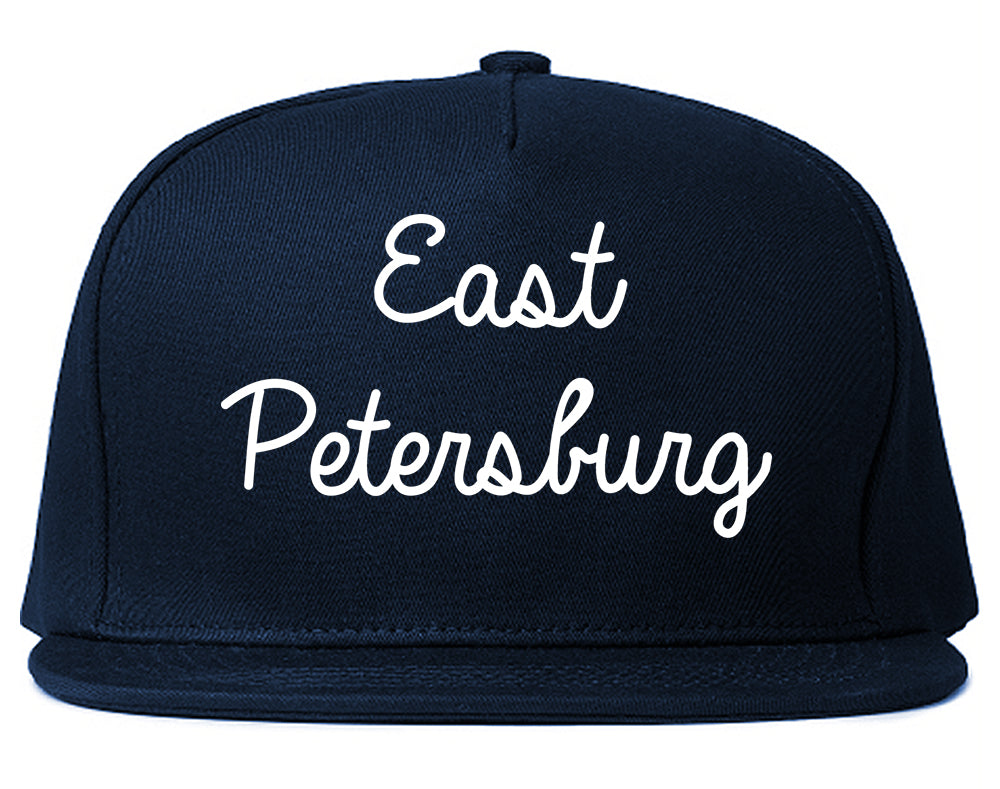 East Petersburg Pennsylvania PA Script Mens Snapback Hat Navy Blue